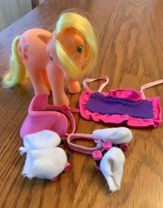 Mlp G1 Accessories N’complete Roller Skate Outfit W Apple Jack Euc