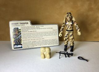 Gi Joe 1985 “dusty “ Desert Trooper W Bipod Riffle Backpack Filecard
