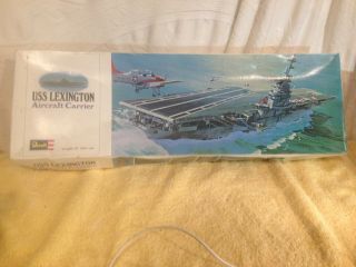 1975 Revell Uss Lexington Aircraft Carrier Model Kit Parts