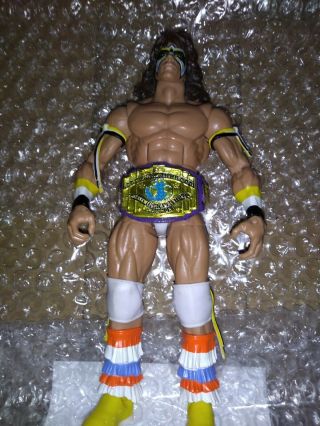 Wwe Elite Legends Series 4 Ultimate Warrior With A Custom Purple Ic Championship