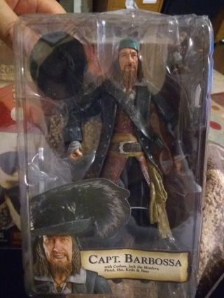 Neca Pirates Of The Caribbean Series 3 Captain Barbossa Figure (package)