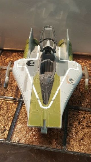 Star Wars 1995 Micro Machines Action Fleet Green A - Wing Starfighter Only Ship