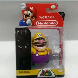 World Of Nintendo 2.  5 " Wario Action Figure Series 1 - 1 Mario Jakks Pacific