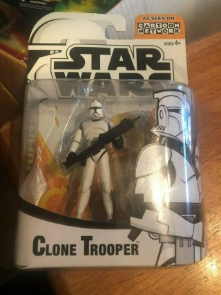 Clone Trooper 2003 Star Wars Clone Wars Cartoon Network Action Figure