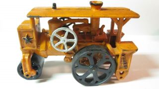 Hubley,  Huber,  Die Cast Steam Roller,  Orange,  Silver And Black,  Steam Tractor