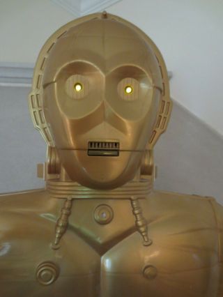 Star Wars Gold C - 3po Action Figure Hasbro 1983 Plastic Carrying Storage Case