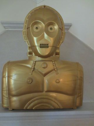 Star Wars Gold C - 3PO Action Figure Hasbro 1983 Plastic Carrying Storage Case 3