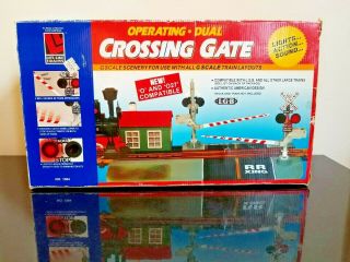 Lgb Life - Like Trains Operating Dual Crossing Gate Set G Scale Scenery 1964
