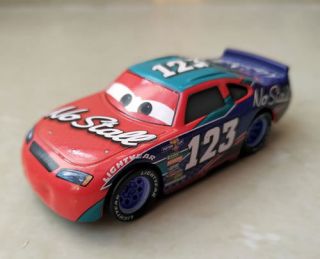 Disney Pixar Cars 3 Todd Marcus No Stall 123 Piston Cup Racer 1/55 Diecast