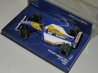 Minichamps 1:43 F1 1991 Riccardo Patrese Williams Renault FW14 Signed Tobacco 5