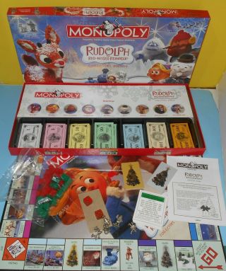 Complete Monopoly Rudolph The Red Nosed Reindeer Game Collector’s Edition