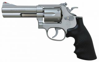 Crown Model Hop - Up Air Revolver No.  9 S&w M686 4 Inch Silver 10 Years Old Over