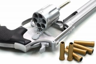 Crown model Hop - up air revolver No.  9 S&W M686 4 inch silver 10 years old over 2