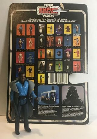 Vintage Star Wars Empire Strikes Back 1980 Lando Calrissian w/ blaster n card 2