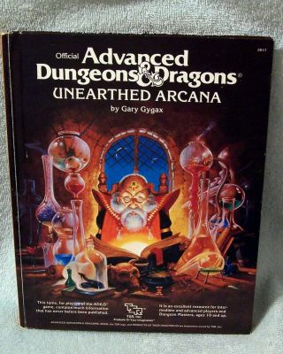 Official Advanced Dungeons & Dragons Unearthed Arcana Tsr 2017 H/c Book