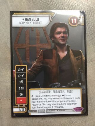 Star Wars Destiny Han Solo 2019 Gq Spot Gloss Card