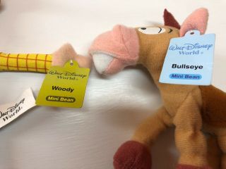 Toy Story Disney Mini Bean Plush Woody and Bullseye Made for Kellogs with Tags 2