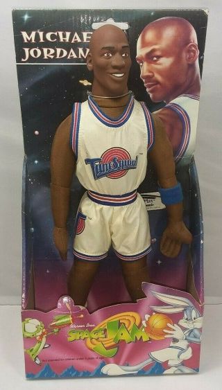1996 In Packaging Michael Jordan Space Jam Figure Doll Play / Play 12 " Plush
