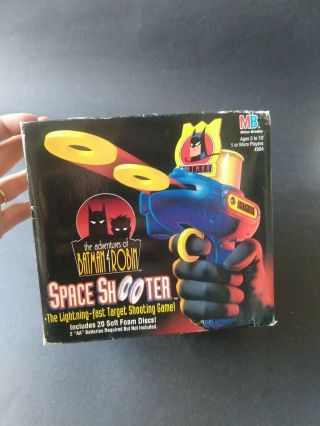 Vtg 90 ' s Gun Toy Batman And Robin Space Shooter Game Milton Bradley 1995 1995 2