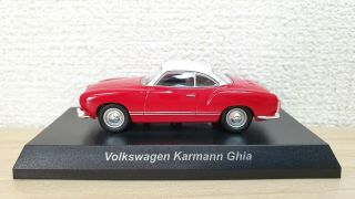 1/64 Kyosho Vw Volkswagen Karmann Ghia Red Diecast Car Model