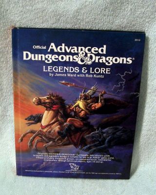 Official Advanced Dungeons & Dragons Legends & Lore Tsr 2013 Hardcover Book
