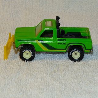 1985 Hot Wheels Pavement Pounder green color,  Real Riders,  Chevrolet Silverado 3