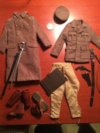 Custom Wwi Wwii British Officer Uniform 4 Your 12 " Figure Did Dragon 1/6 Scale