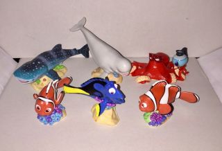 Disney Pixar Pvc Finding Nemo Set Of Six (6) Figures Cake Toppers Dory Marlin