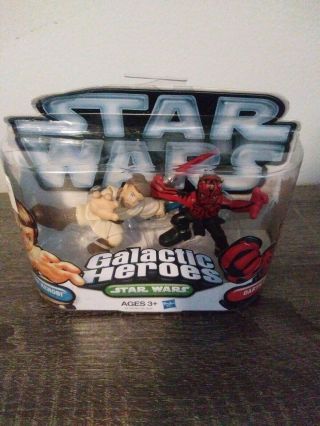 Galactic Heroes Obi - Wan Kenobi Darth Maul Star Wars Very Rare Collectors Item