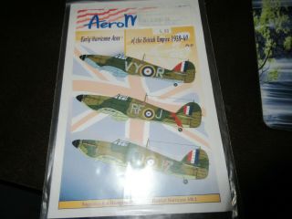 Aero Master Decals 1/48th Scale Sheet Early Hurricanes Of British Empire 48664