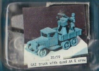 1/76 Scale 20mm: Skytrex: Ww2: Soviet Russian: Gaz Truck With Quad Aa & Crew
