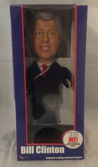 2004 Gemmy Talking BILL CLINTON Animated Collectors Figure Old Stock 2