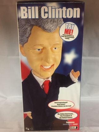 2004 Gemmy Talking BILL CLINTON Animated Collectors Figure Old Stock 3