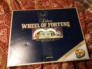 Vintage Deluxe Wheel Of Fortune Board Game Pressman 1986 Complete