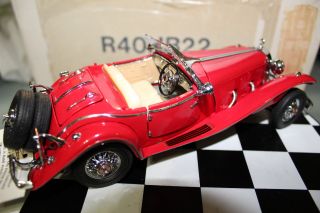 Franklin 1:24 Scale 1935 MERCEDES - BENZ 500K SPECIAL ROADSTER (RED) 2