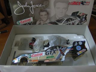 John Force 1/24 Funny Car Diecast Elvis Color Chrome 25th Anni - Signed Mustang