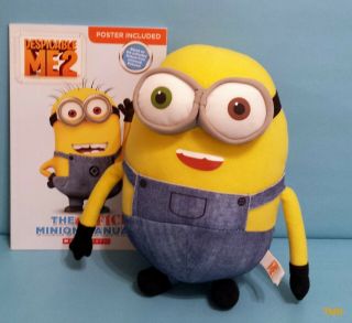 Despicable Me Minion Movie 9 " Bob Minion Plush Has 3d Eyes By Toy Factory W Book