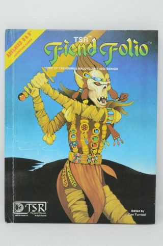 Ad&d Dungeons & Dragons Fiend Folio Tsr 2012 1981,  First Printing