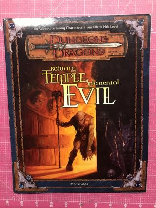 Dungeons & Dragons Return To The Temple Of Elemental Evil Book Module