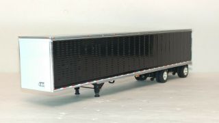 Dcp Black/white Spread Axle Van Trailer No Box 1/64