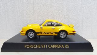 1/64 Kyosho Porsche 911 Carrera Rs Yellow Diecast Car Model