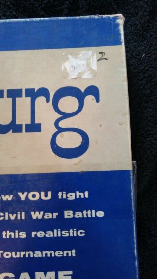 Vintage 1964 Gettysburg Civil War Battle game Avalon Hill 4