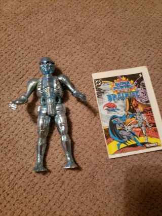 Dc Powers Brainiac Action Figure 1984 Kenner Broken Arm With Mini Comic
