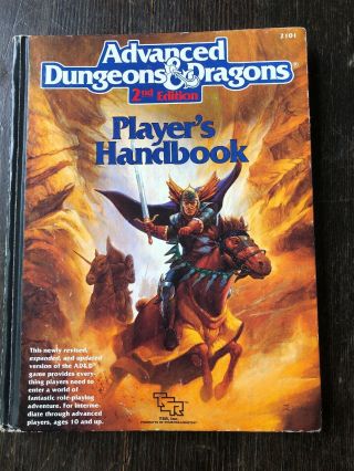 Player’s Handbook Advanced Dungeons & Dragons 2nd Edition 1989 Tsr 2101 Ad&d