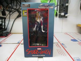 Sdcc Marvel Gallery Spider Gwen Unmasked Figure 2016 Limited Edition