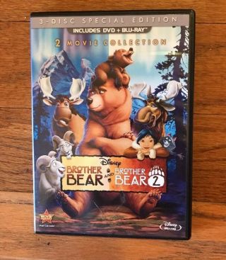 Disney Brother Bear And Brother Bear 2 Movies In Dvd Only,  Pre - Owned