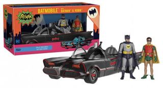 Funko Dc Batman 1966 Tv Series Batmobile,  Batman & Robin Action Figure Set