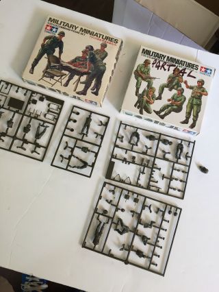 1/35 Tamiya Military Miniatures Us Command Set & Us Armored Troops 2 Boxes