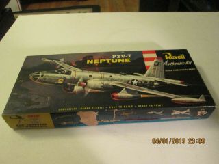 Empty Box Of Revell Authentic " S " Lockheed P2v - 7 Neptune Model Kit - 1955