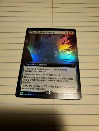 Mtg The Circle Of Loyalty Extended Art Foil Nm,  English Throne Of Eldraine Fresh